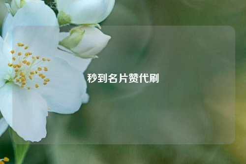 秒到名片赞代刷